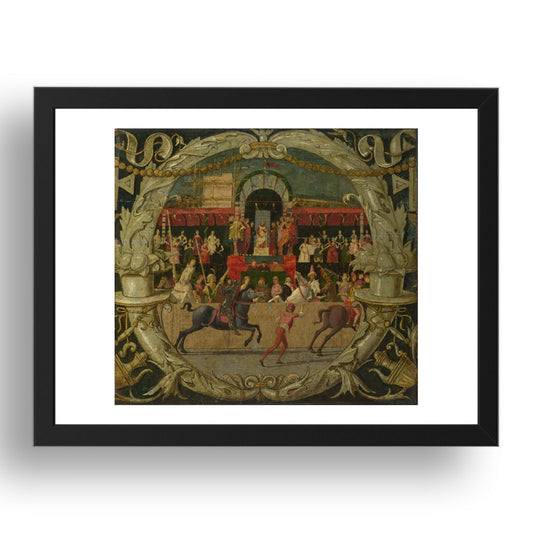 Domenico Morone: The Rape of the Sabines (before the signal), Poster in 17x13"(A3) Frame