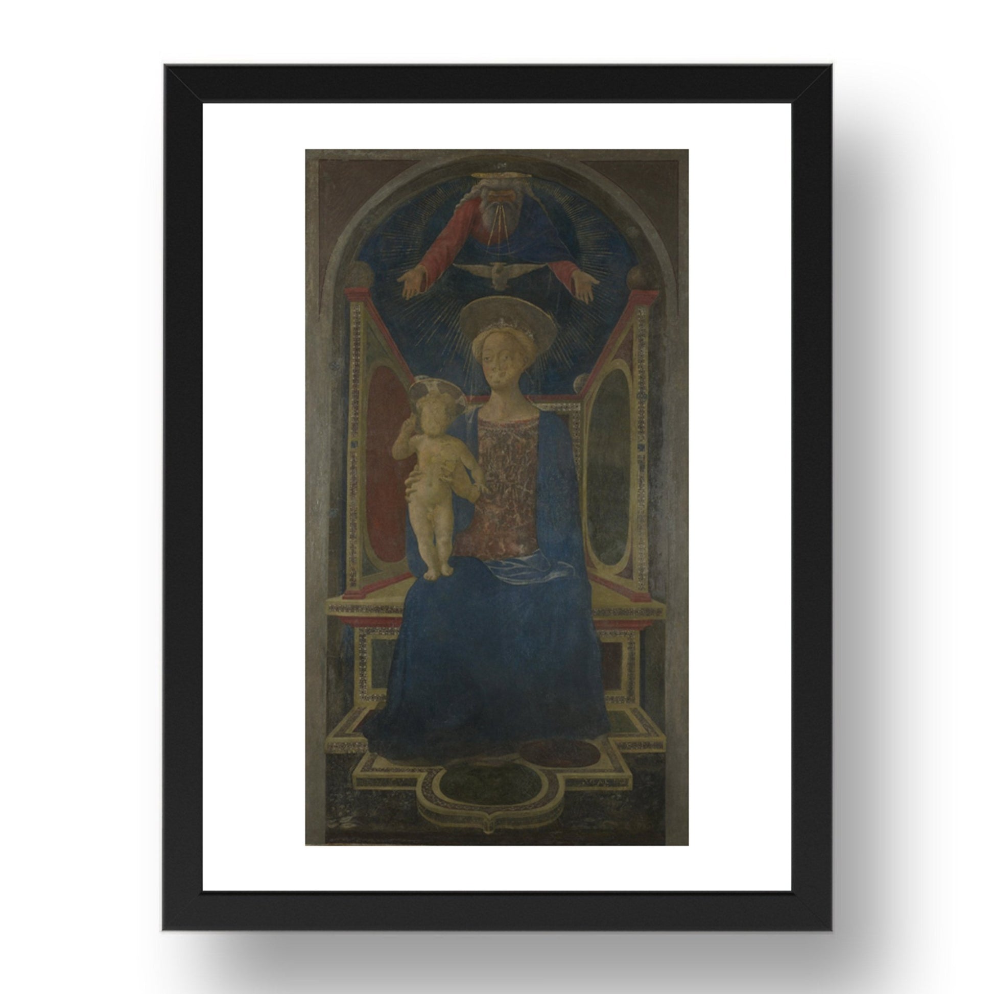 Domenico Veneziano: The Virgin and Child Enthroned, Poster in 17x13"(A3) Frame