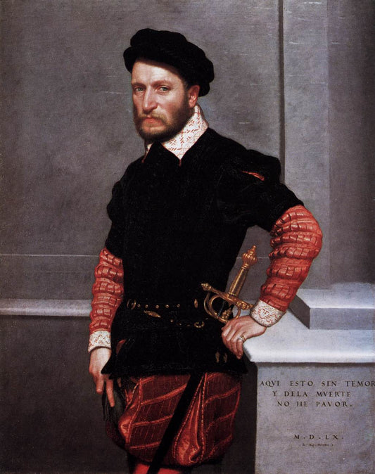 Don Gabriel de la Cueva, Duke of Alburquerque, vintage artwork by Giovanni Battista Moroni, A3 (16x12") Poster Print