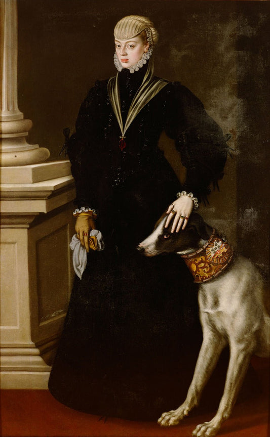 Dona Juana (1535-1573), Princess of Portugal, vintage artwork by Alonso Sanchez Coello, A3 (16x12") Poster Print