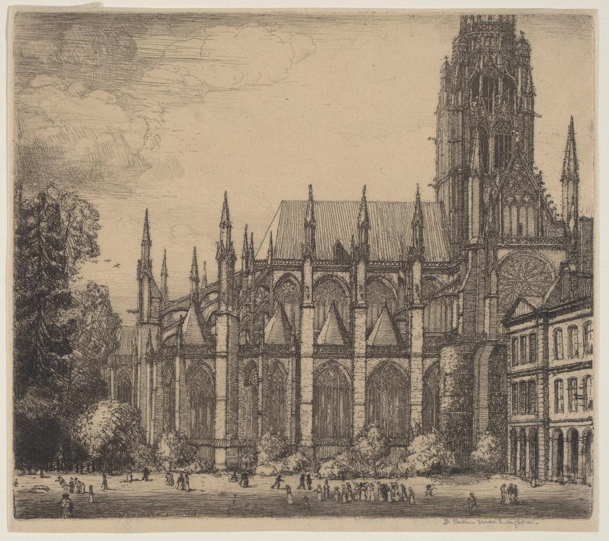 Donald Shaw MacLaughlan:St. Ouen, Rouen,16x12"(A3) Poster