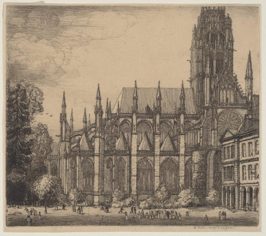 Donald Shaw MacLaughlan:St. Ouen, Rouen,16x12"(A3) Poster