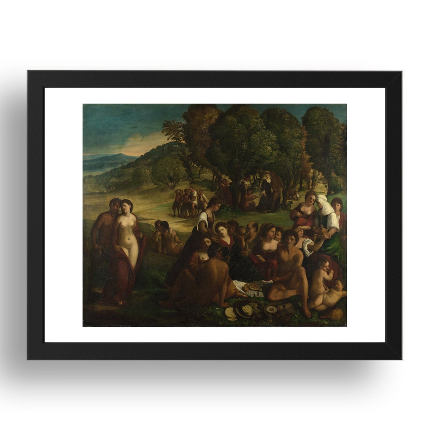 Dosso Dossi: A Bacchanal, Poster in 17x13"(A3) Frame