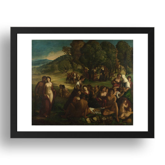 Dosso Dossi: A Bacchanal, Poster in 17x13"(A3) Frame