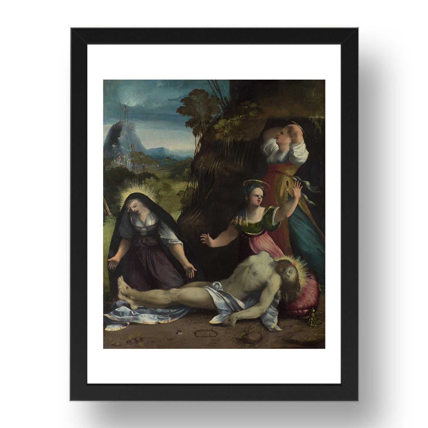 Dosso Dossi: Lamentation over the Body of Christ, Poster in 17x13"(A3) Frame