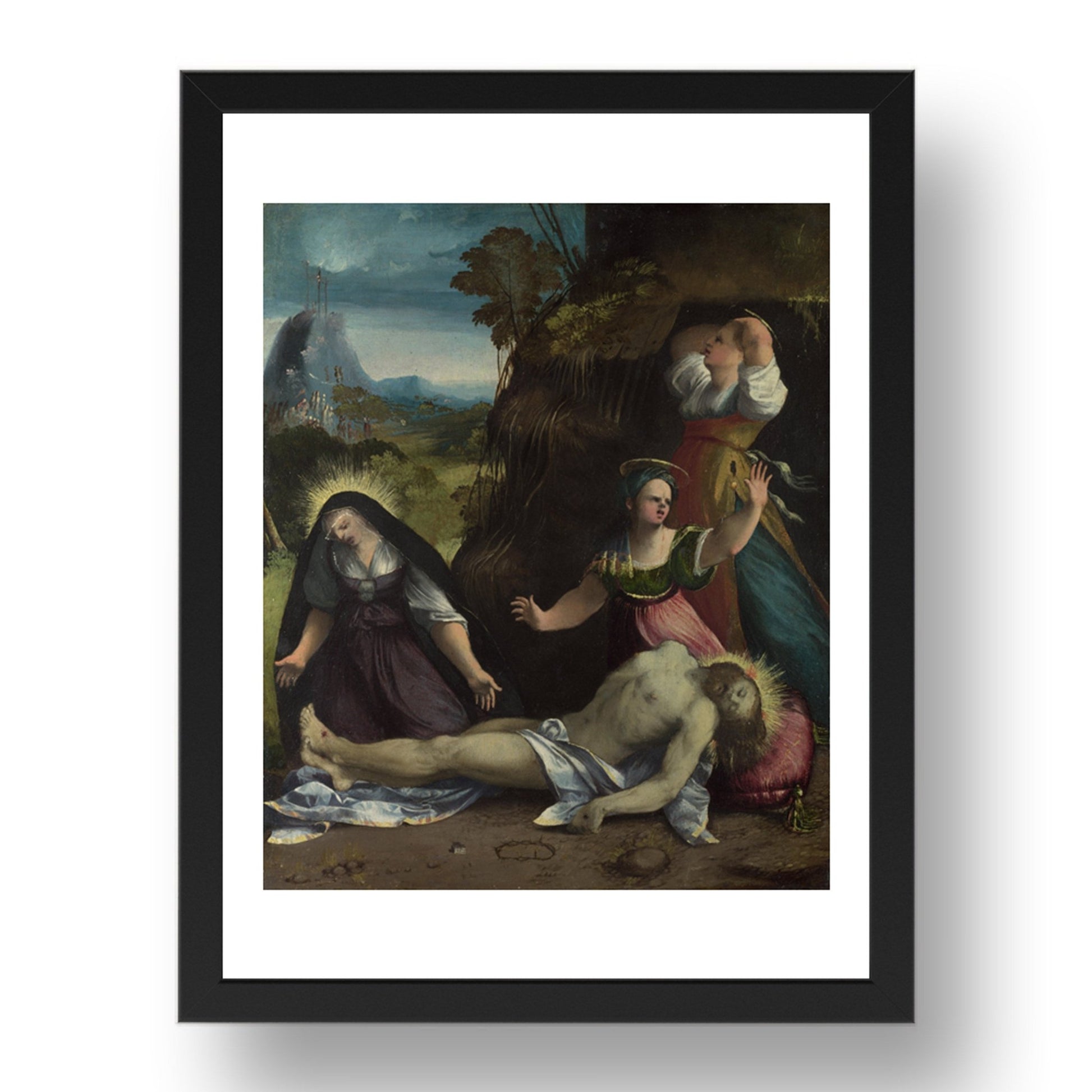 Dosso Dossi: Lamentation over the Body of Christ, Poster in 17x13"(A3) Frame
