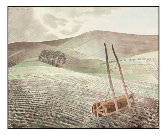 Downs in winter by Eric Ravilious, vintage art, A3 (16x12") Poster Print