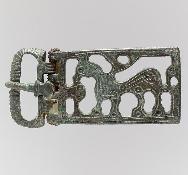 :Belt Buckle with a Griffin second half 6th century-16x12