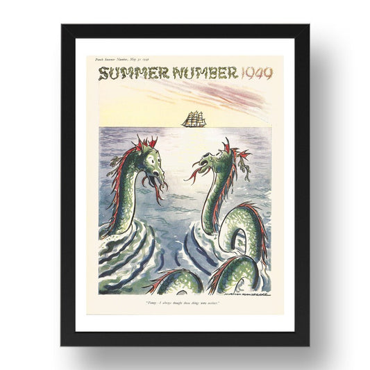 dragons 1949, vintage historic poster in 17x13"(A3) Frame