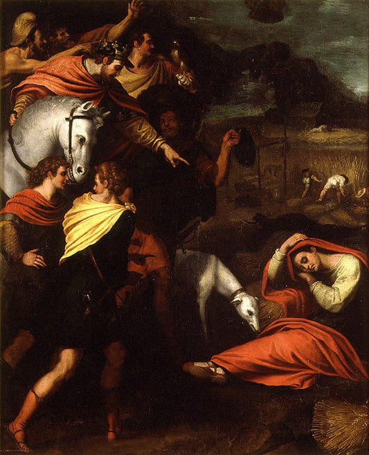 Dream of the Mother of St. Eloy, vintage artwork by Francisco Ribalta, 12x8" (A4) Poster