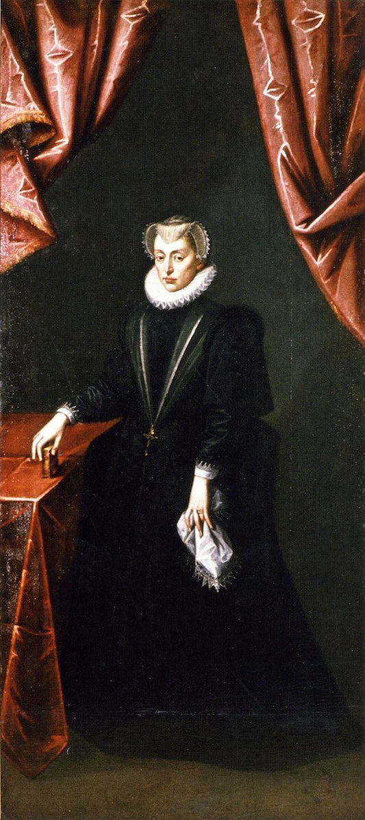 Duchess Renata of Bavaria, vintage artwork by Hans von Aachen, 12x8" (A4) Poster