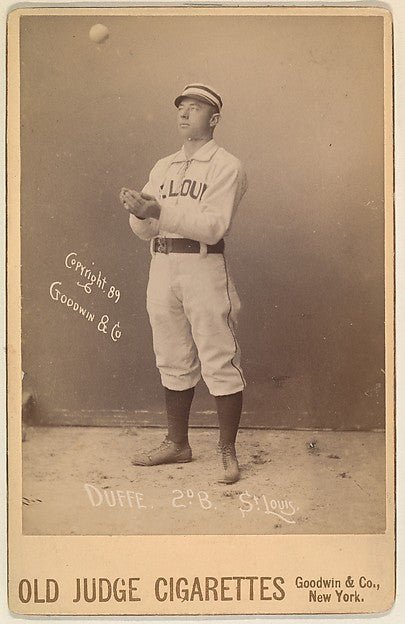 :Duffe 2nd Base St. Louis Browns from the series Old Judge Cigarettes 1889, vintage artwork, 16x12"(A3) Poster Print