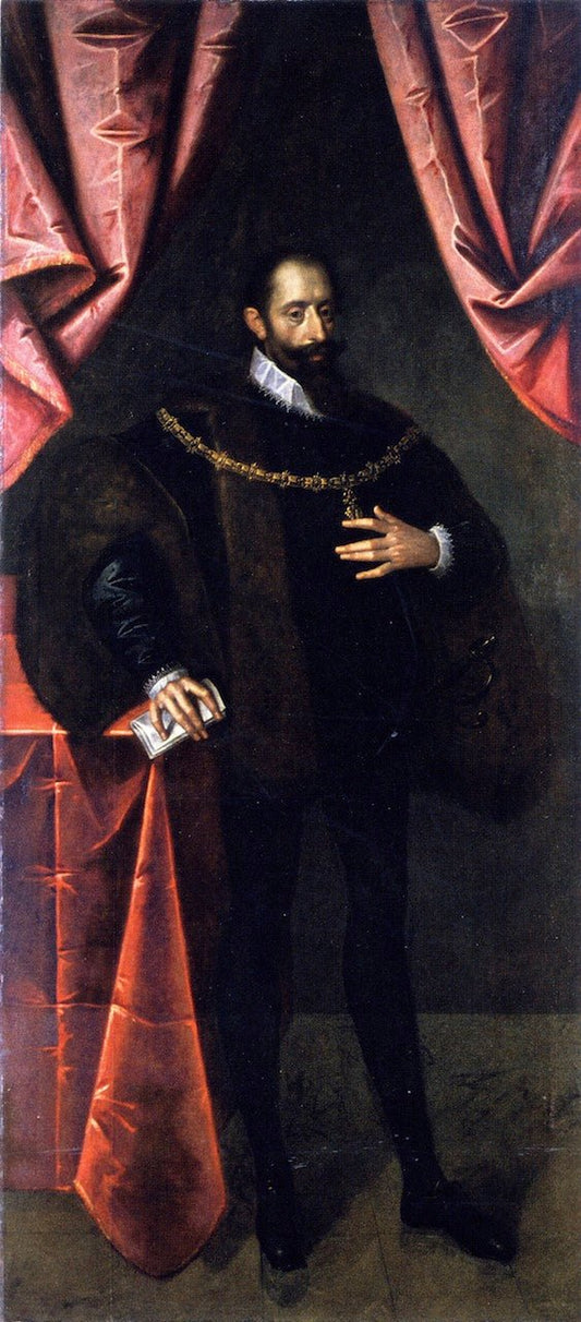 Duke William V of Barvaria, vintage artwork by Hans von Aachen, 12x8" (A4) Poster