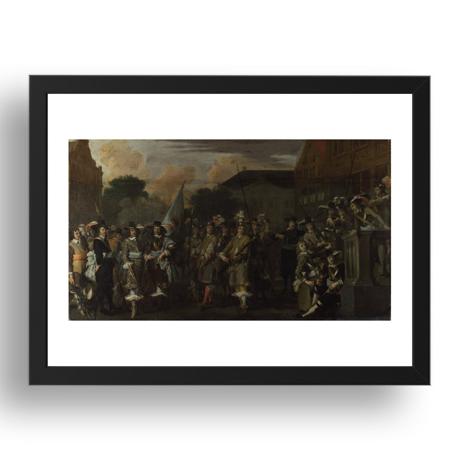 Dutch: A Company of Amsterdam Militiamen, Poster in 17x13"(A3) Frame