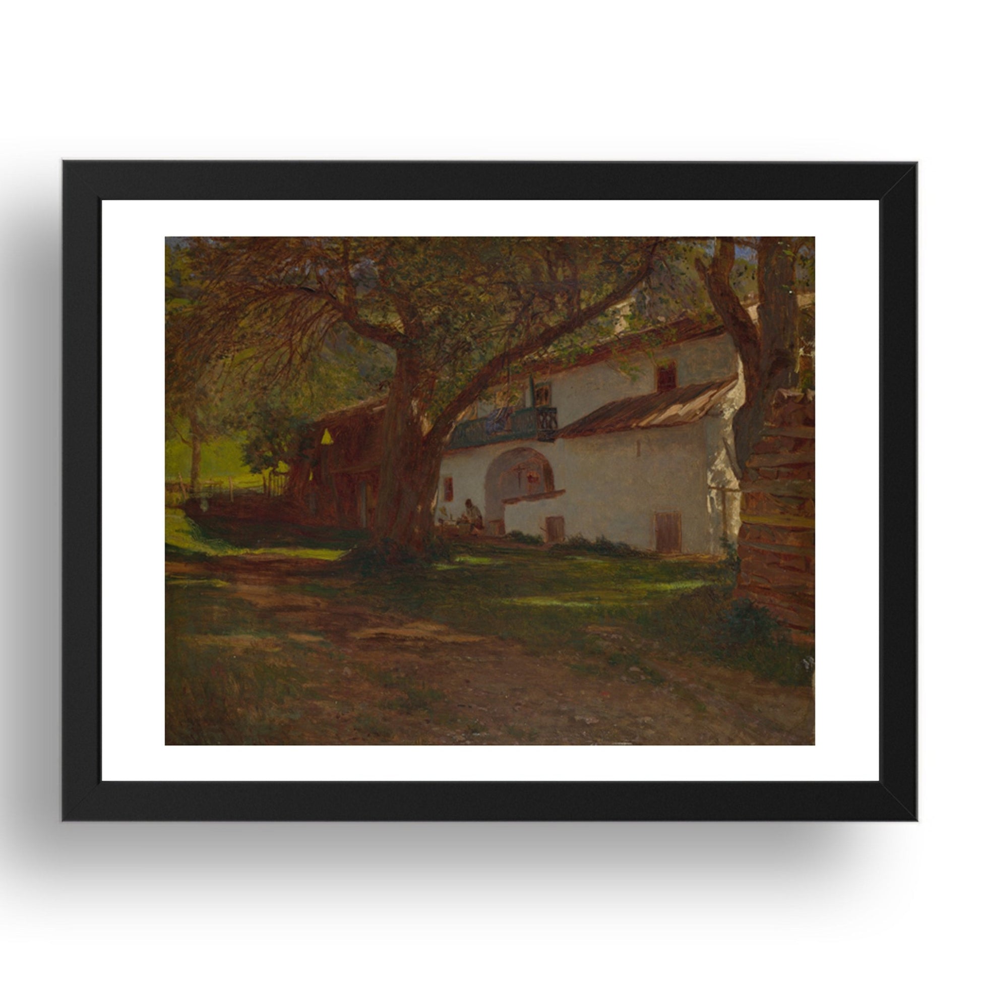 Dutch: A White House among Trees, Poster in 17x13"(A3) Frame