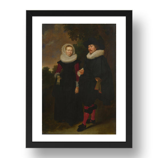 Dutch: Portrait of a Man and a Woman, Poster in 17x13"(A3) Frame