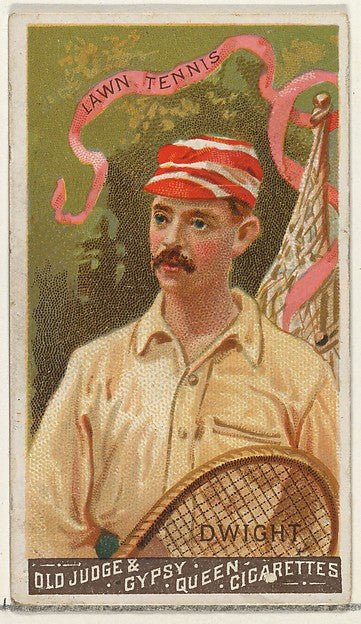 :Dwight Lawn Tennis from the Goodwin Champion series for Old Judge and Gypsy Queen Cigarettes 1888, vintage artwork, 16x12"(A3) Poster Print
