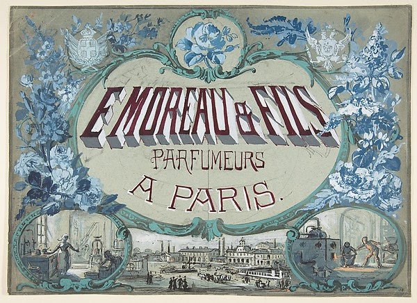 E. Moreau & Fils  Parfumeurs à Paris 19th cent-Anonymous, Fren, vintage art, A3 (16x12") Poster Print