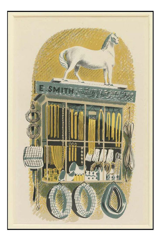 E. Smith A Saddler and Harness Maker 1938 by Eric Ravilious, A4 size (8.27 × 11.69 inches) Poster