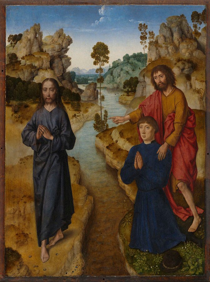 Ecce Agnus Dei, vintage artwork by Dieric Bouts, A3 (16x12") Poster Print