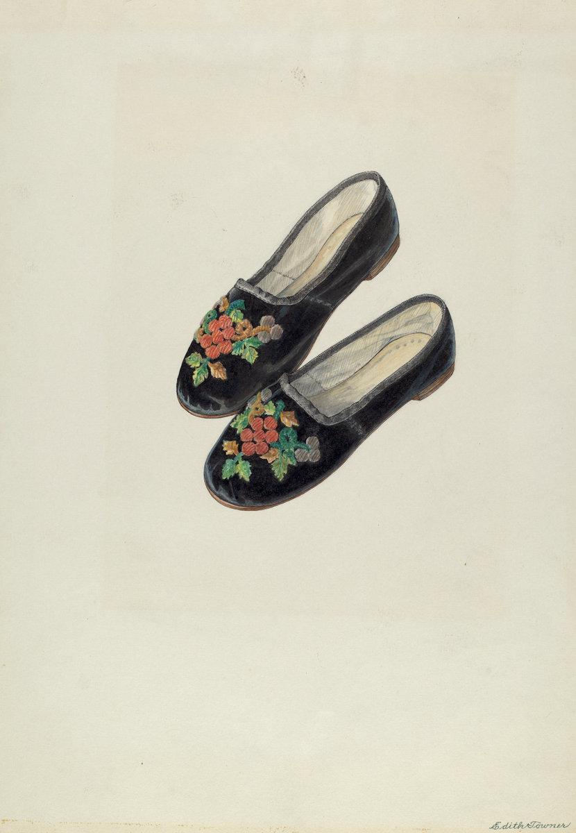 Edith Towner:Baby Shoes,16x12"(A3) Poster