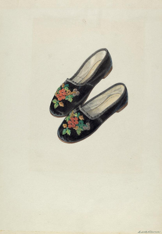 Edith Towner:Baby Shoes,16x12"(A3) Poster