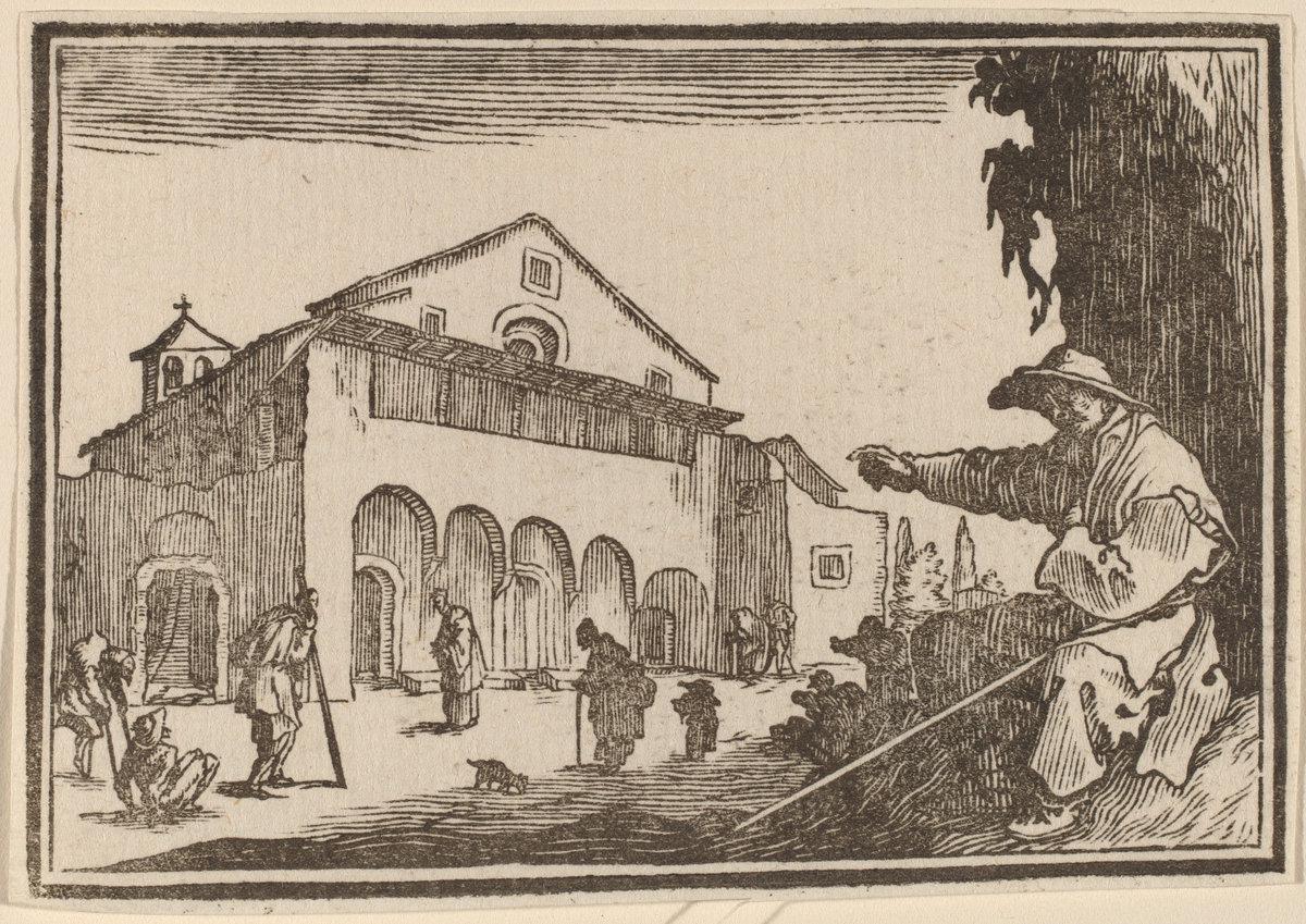 Edouard Eckman after Jacques Callot:Almshouse,16x12"(A3) Poster