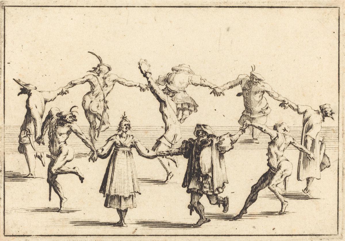 Edouard Eckman after Jacques Callot:The Dance,16x12"(A3) Poster