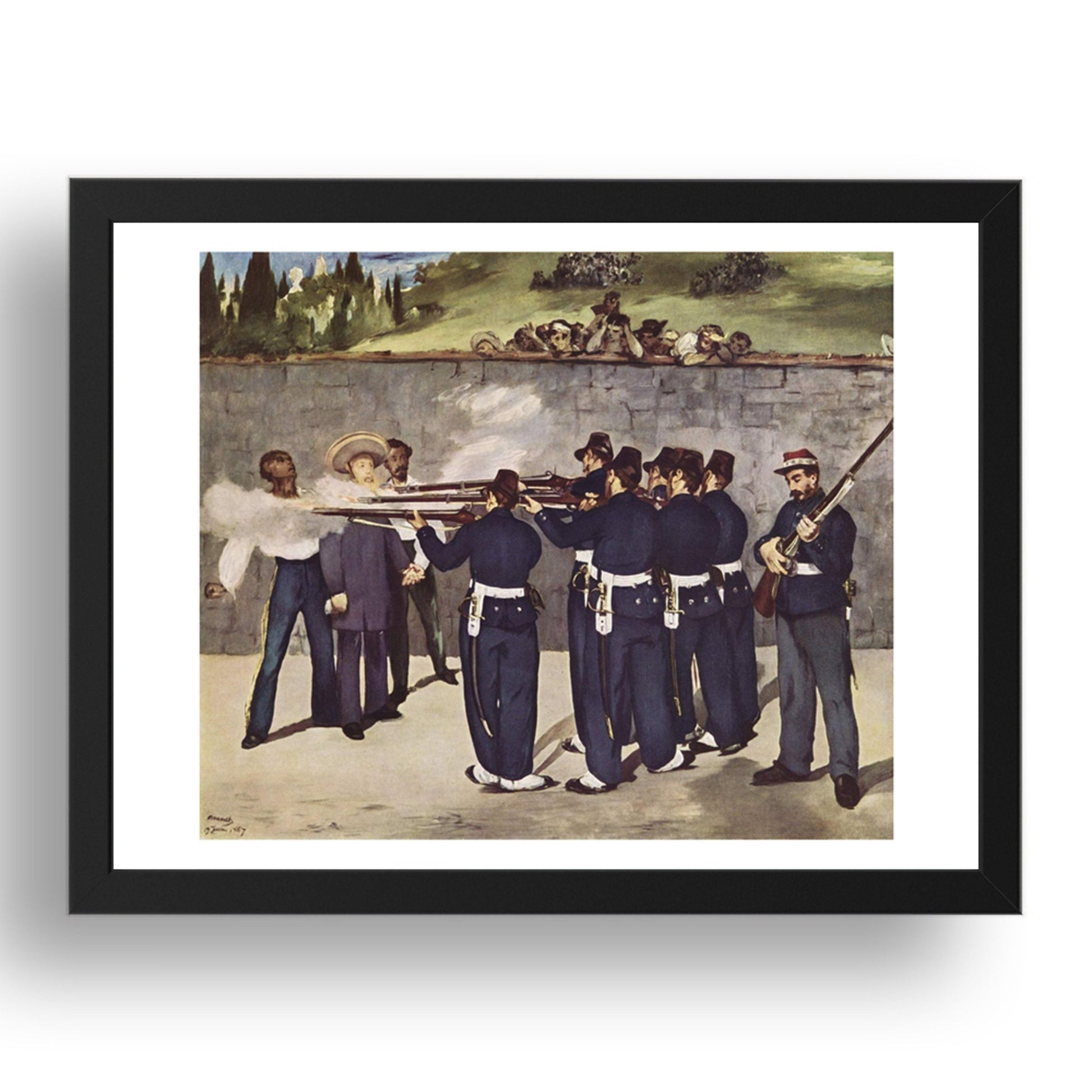 Edouard Manet Execution of Emperor Maximilian,  vintage art, A3 (16x12") Poster Print