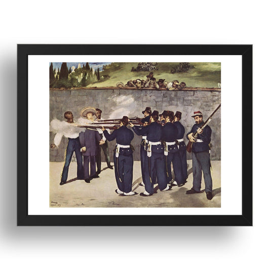 Edouard Manet Execution of Emperor Maximilian,  vintage art, A3 (16x12") Poster Print