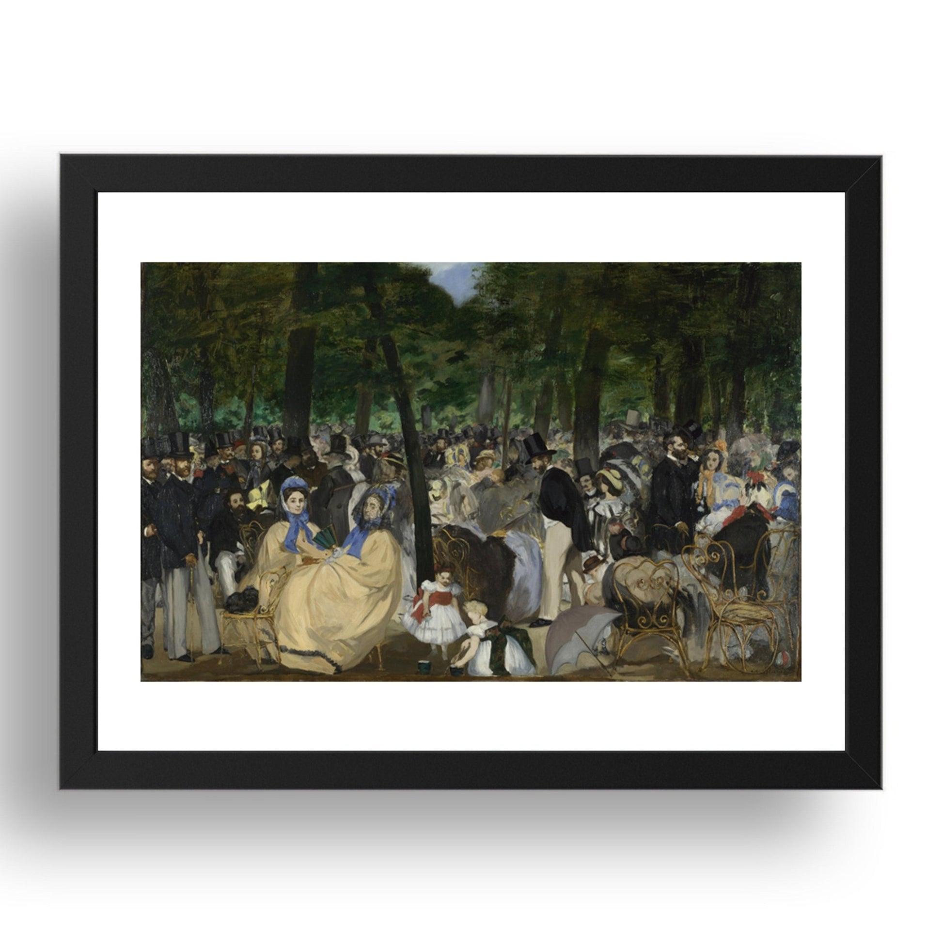 Edouard Manet: Music in the Tuileries Gardens, Poster in 17x13"(A3) Frame