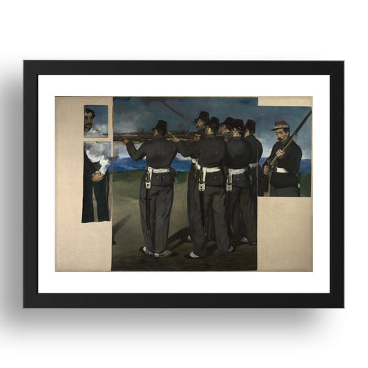 Edouard Manet: The Execution of Maximilian, Poster in 17x13"(A3) Frame
