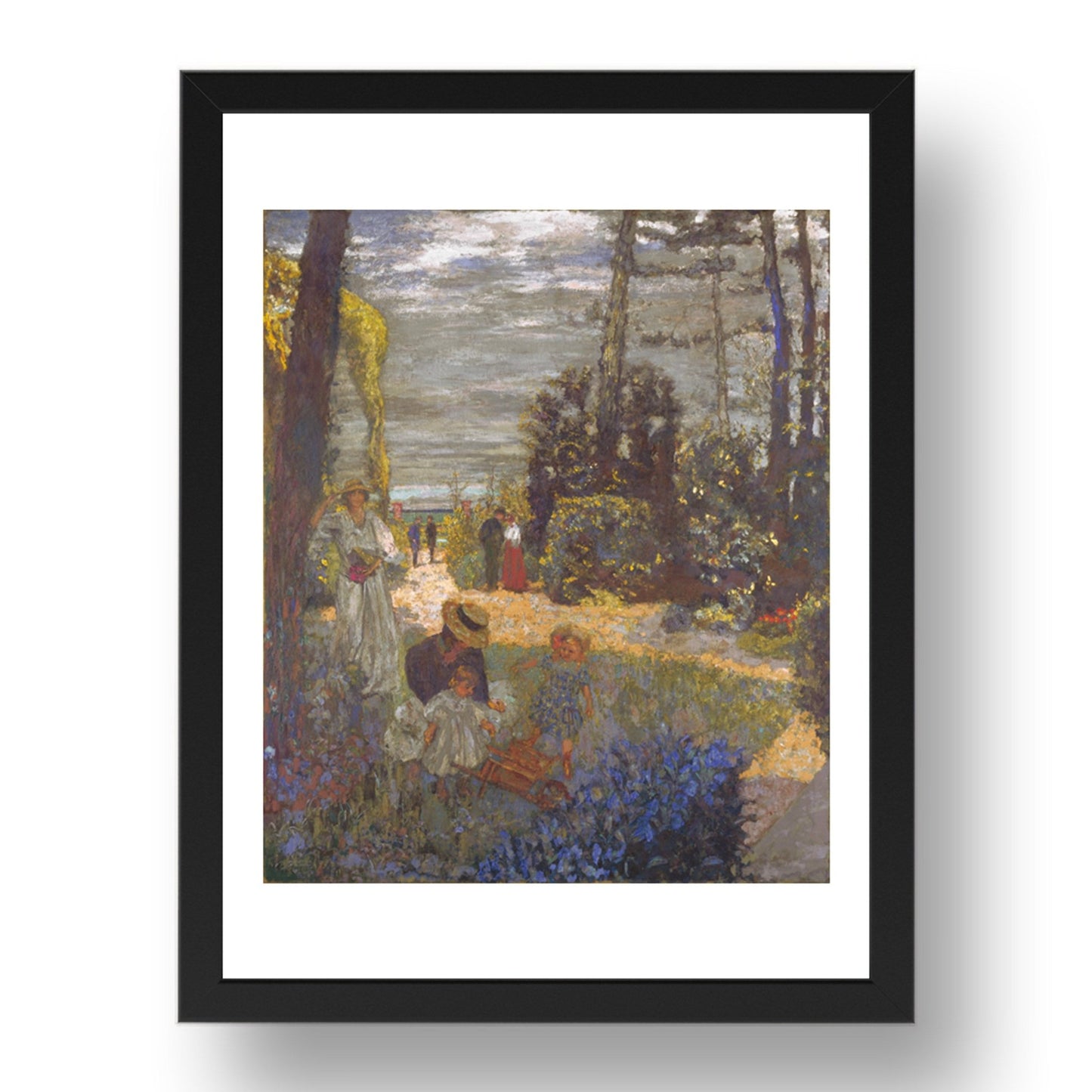 Edouard Vuillard: The Terrace at Vasouy, the Garden, Poster in 17x13"(A3) Frame
