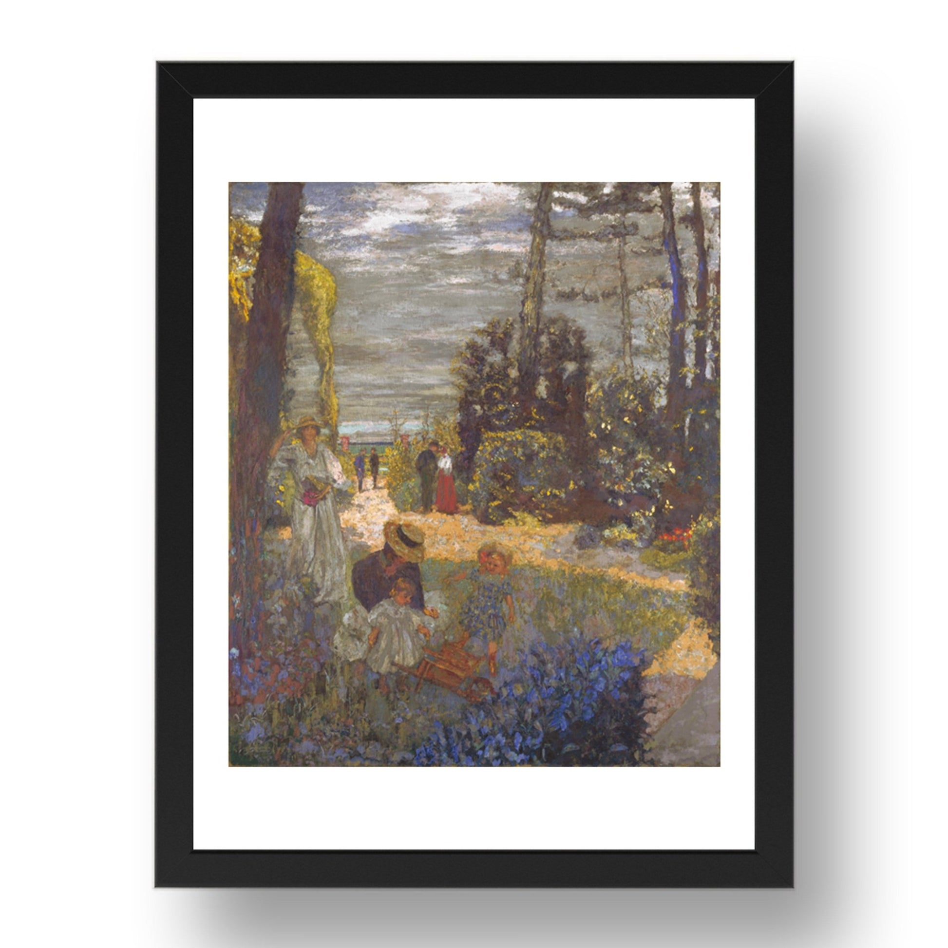 Edouard Vuillard: The Terrace at Vasouy, the Garden, Poster in 17x13"(A3) Frame
