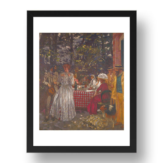 Edouard Vuillard: The Terrace at Vasouy, the Lunch, Poster in 17x13"(A3) Frame
