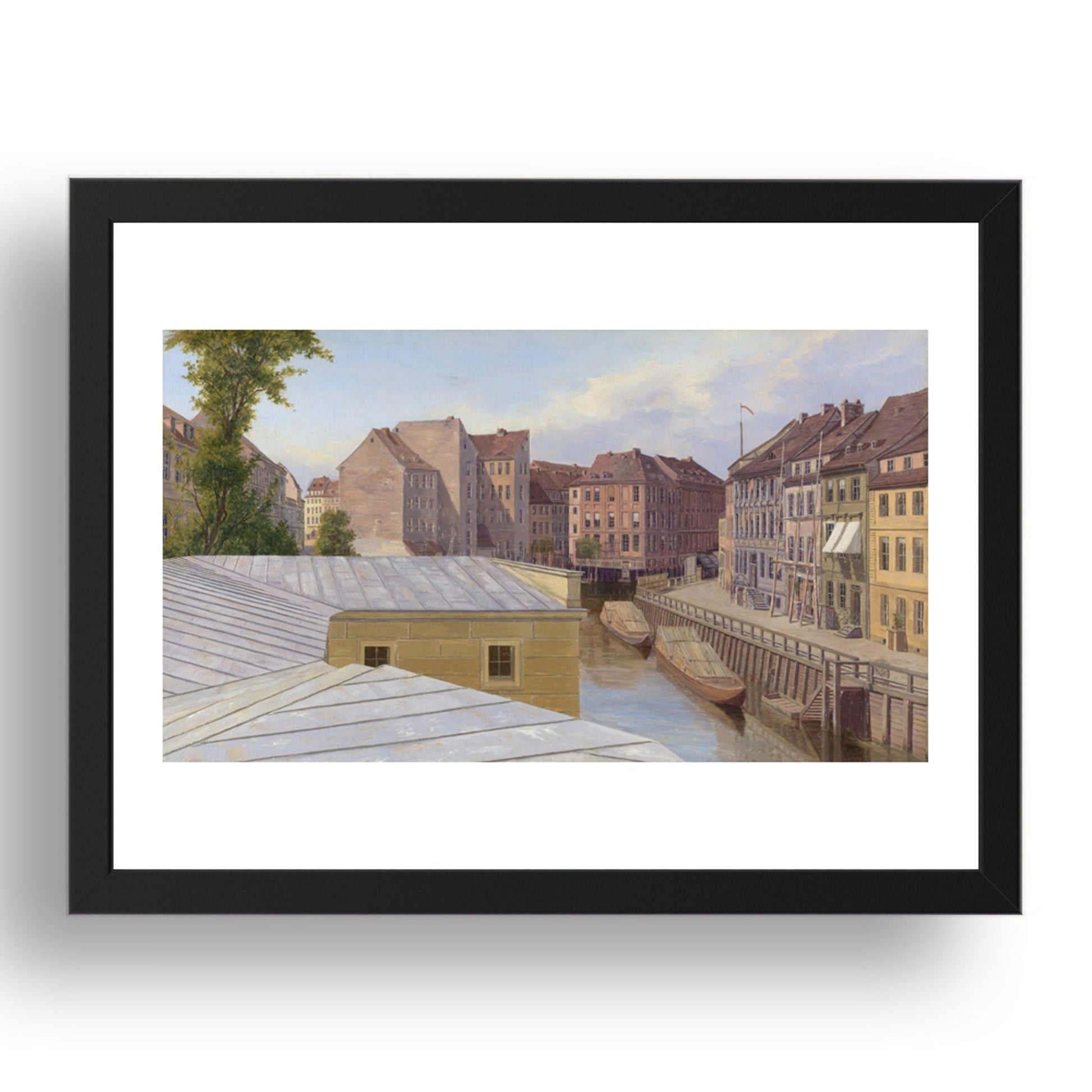 Eduard Gaertner: The Friedrichsgracht, Berlin, Poster in 17x13"(A3) Frame