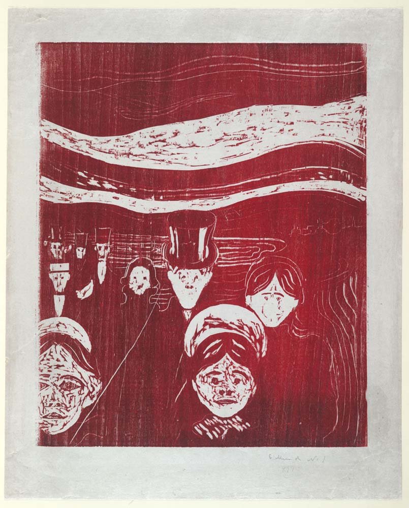 Edvard Munch - Angst (3) vintage art, A3 (16x12")  Poster Print 