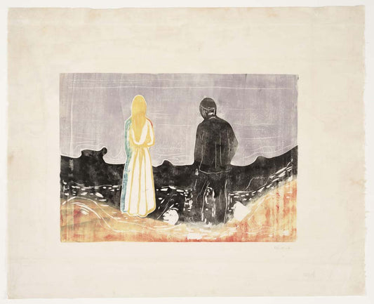 Edvard Munch - De ensomme vintage art, modern poster print