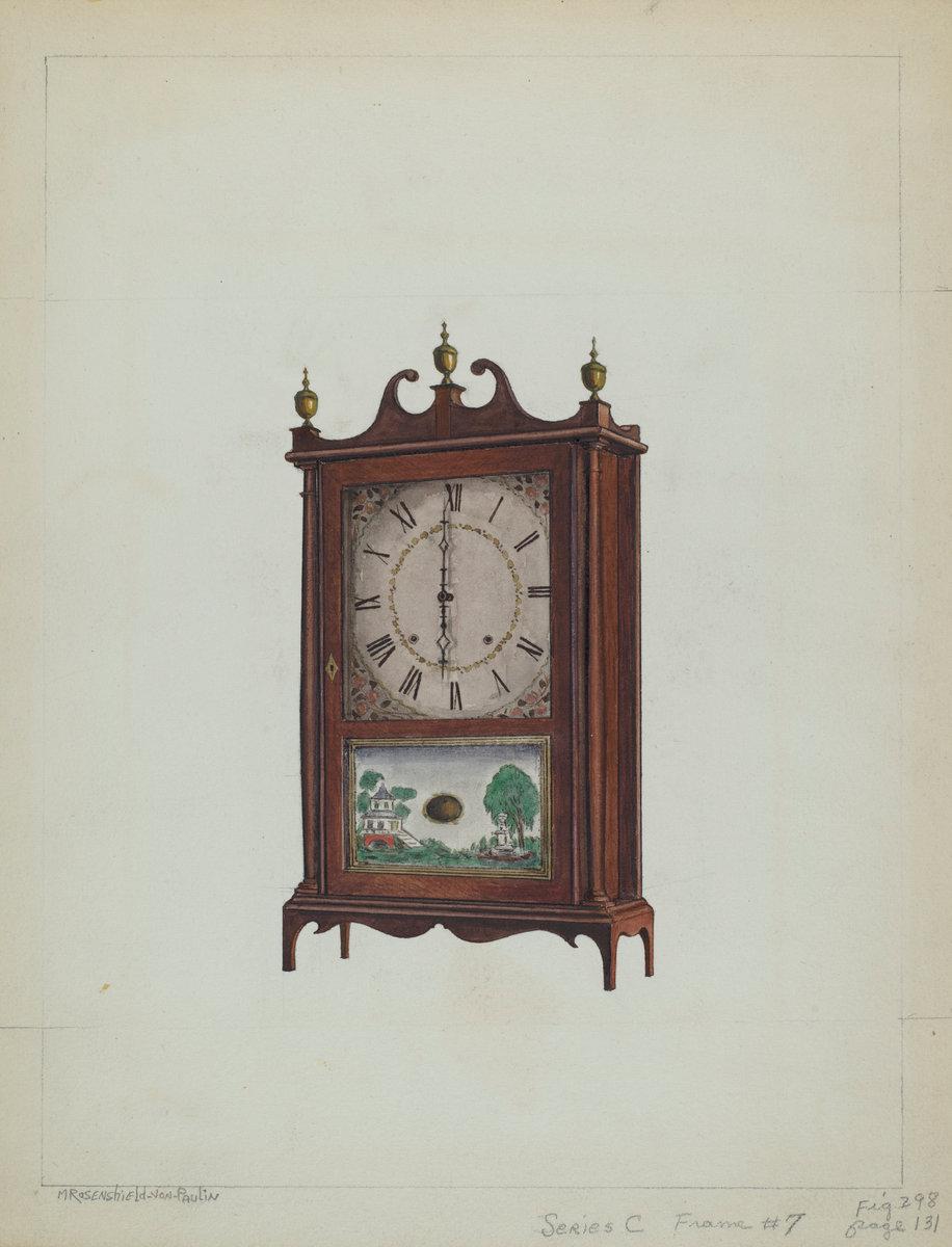 Edward Bashaw:Shelf Clock,16x12"(A3) Poster
