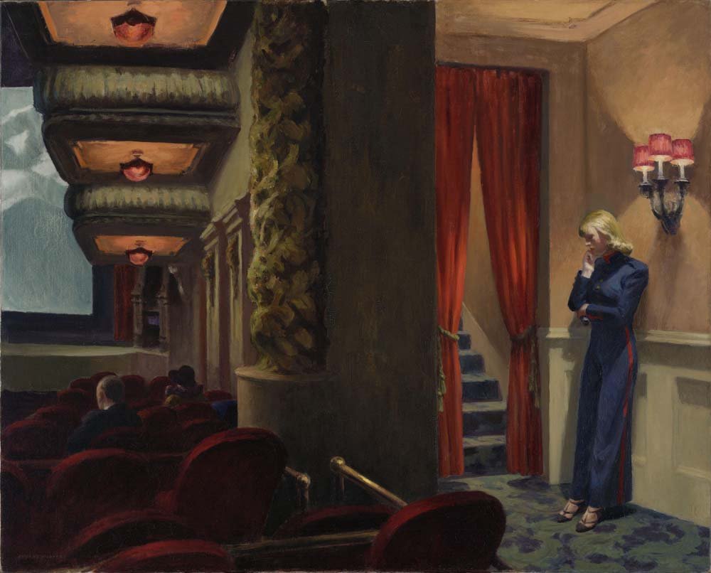 Edward Hopper - New York Movie,vintage art, modern poster print