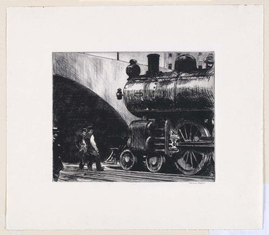 Edward Hopper - The Locomotive vintage art, modern poster print