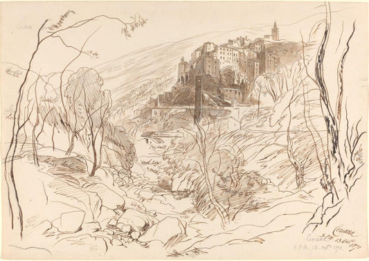 Edward Lear:View of Ceriana,16x12"(A3) Poster