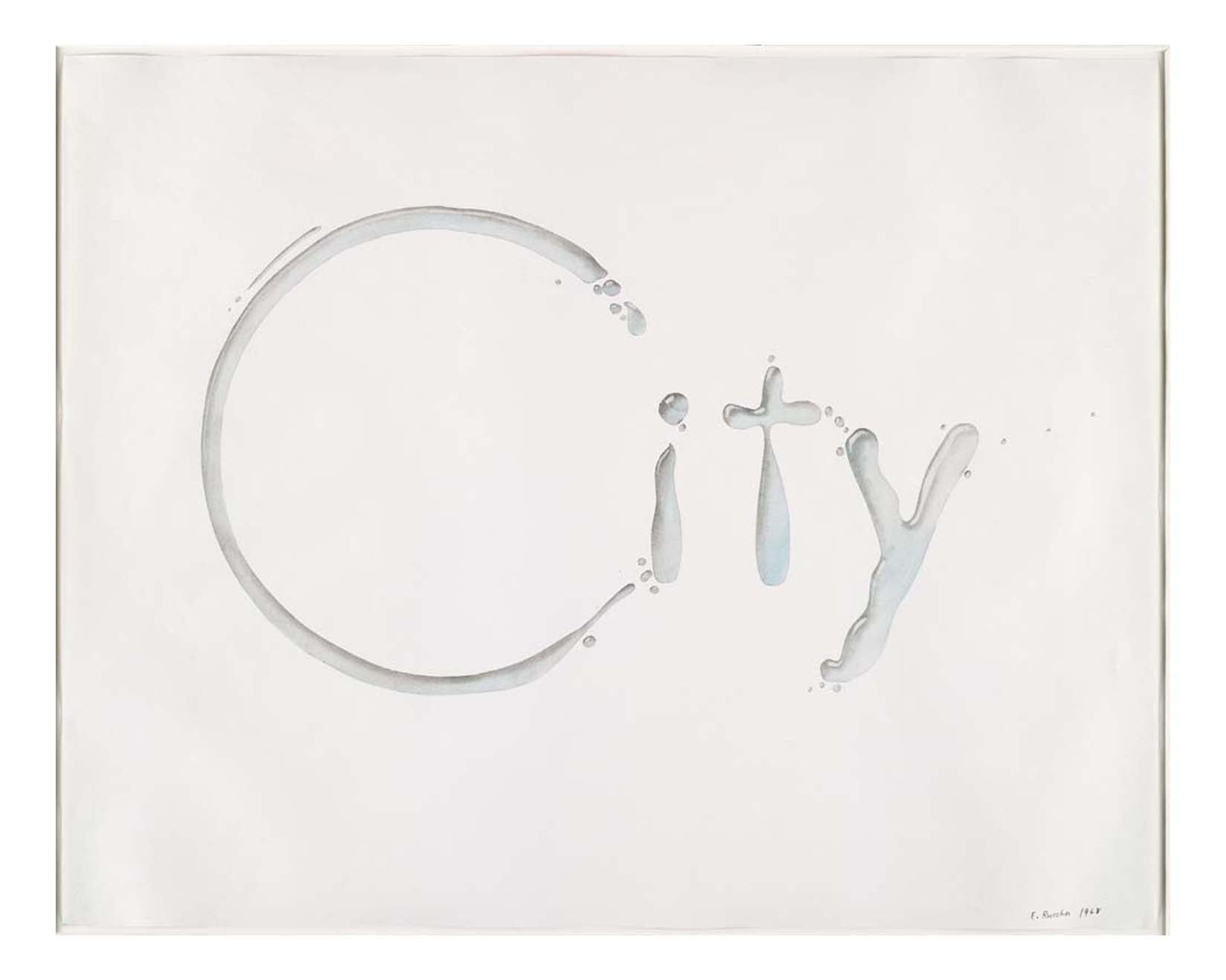Edward Ruscha - City, 16x12" (A3) Poster Print