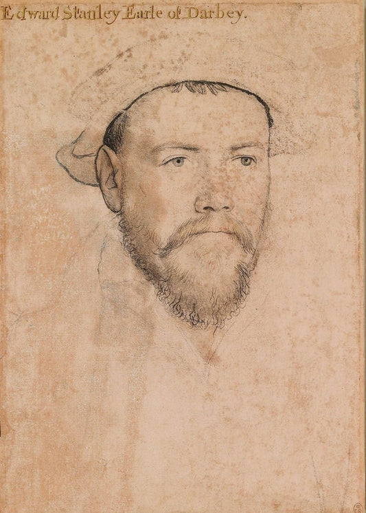 Edward Stanley, 3rd Earl of Derby , vintage artwork by Hans Holbein the Younger, A3 (16x12") Poster Print