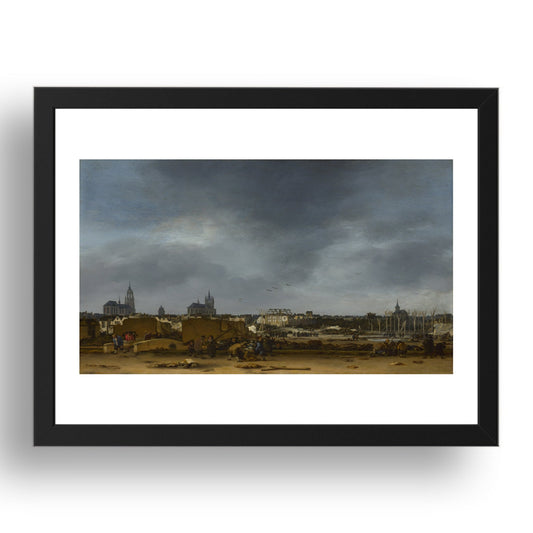 Egbert van der Poel: A View of Delft after the Explosion of 1654, Poster in 17x13"(A3) Frame