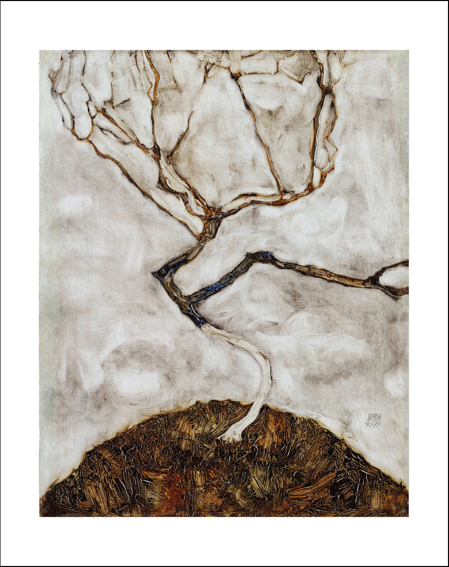 a_tree_in_late_autumn_1911 by Egon Schiele, 12x8" (A4) Poster Print