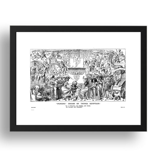 EGYPTIAN DREAM 1877, vintage historic poster in 17x13"(A3) Frame