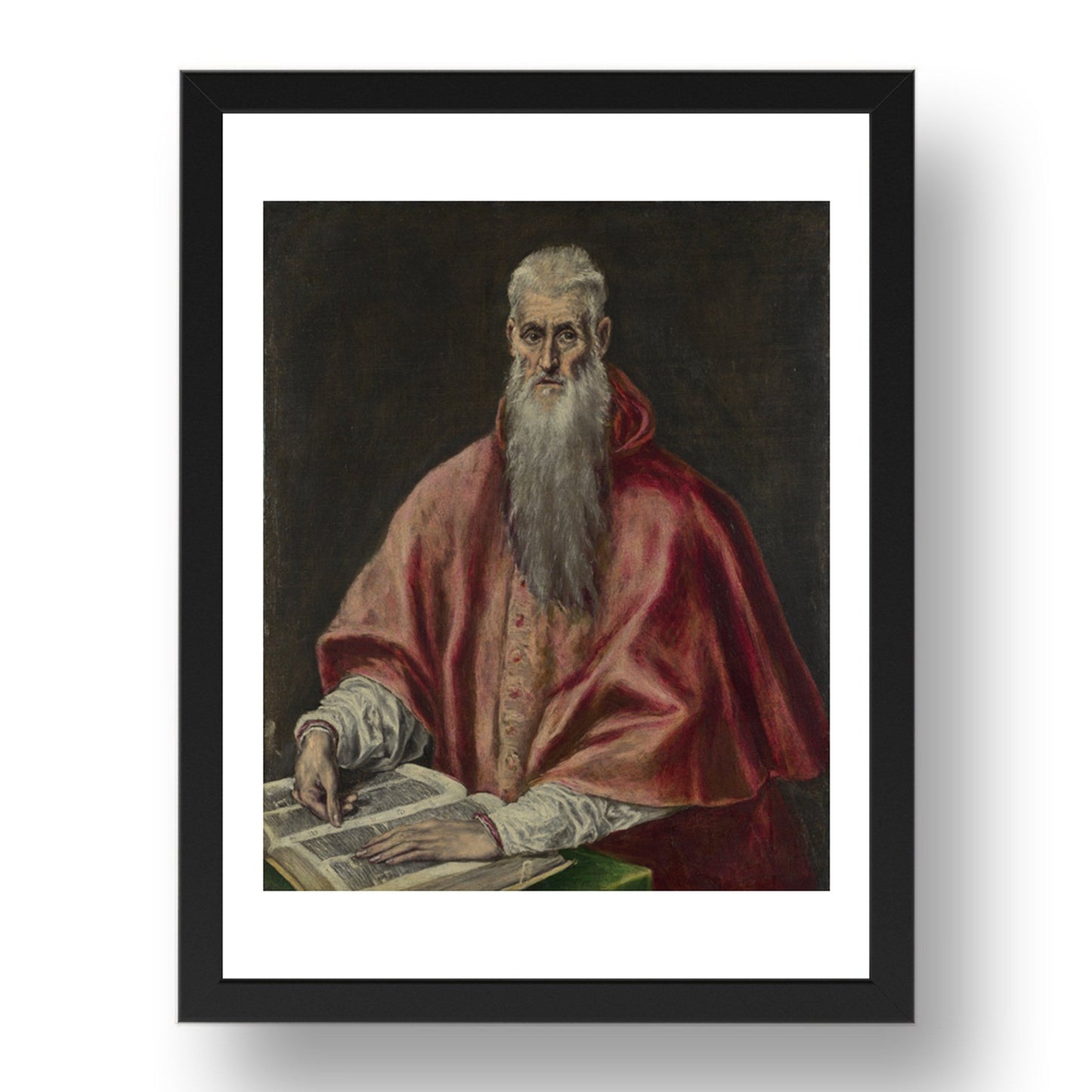 El Greco: Saint Jerome as Cardinal, Poster in 17x13"(A3) Frame