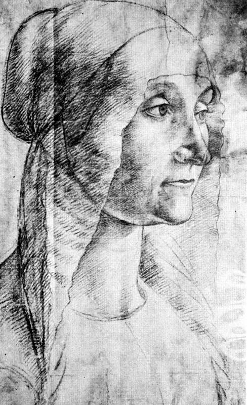 Elderly Woman, vintage artwork by Domenico Ghirlandaio, A3 (16x12") Poster Print