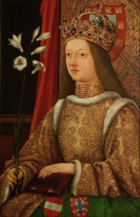 Eleonora of Portugal, vintage artwork by Hans Burgkmair, A3 (16x12") Poster Print